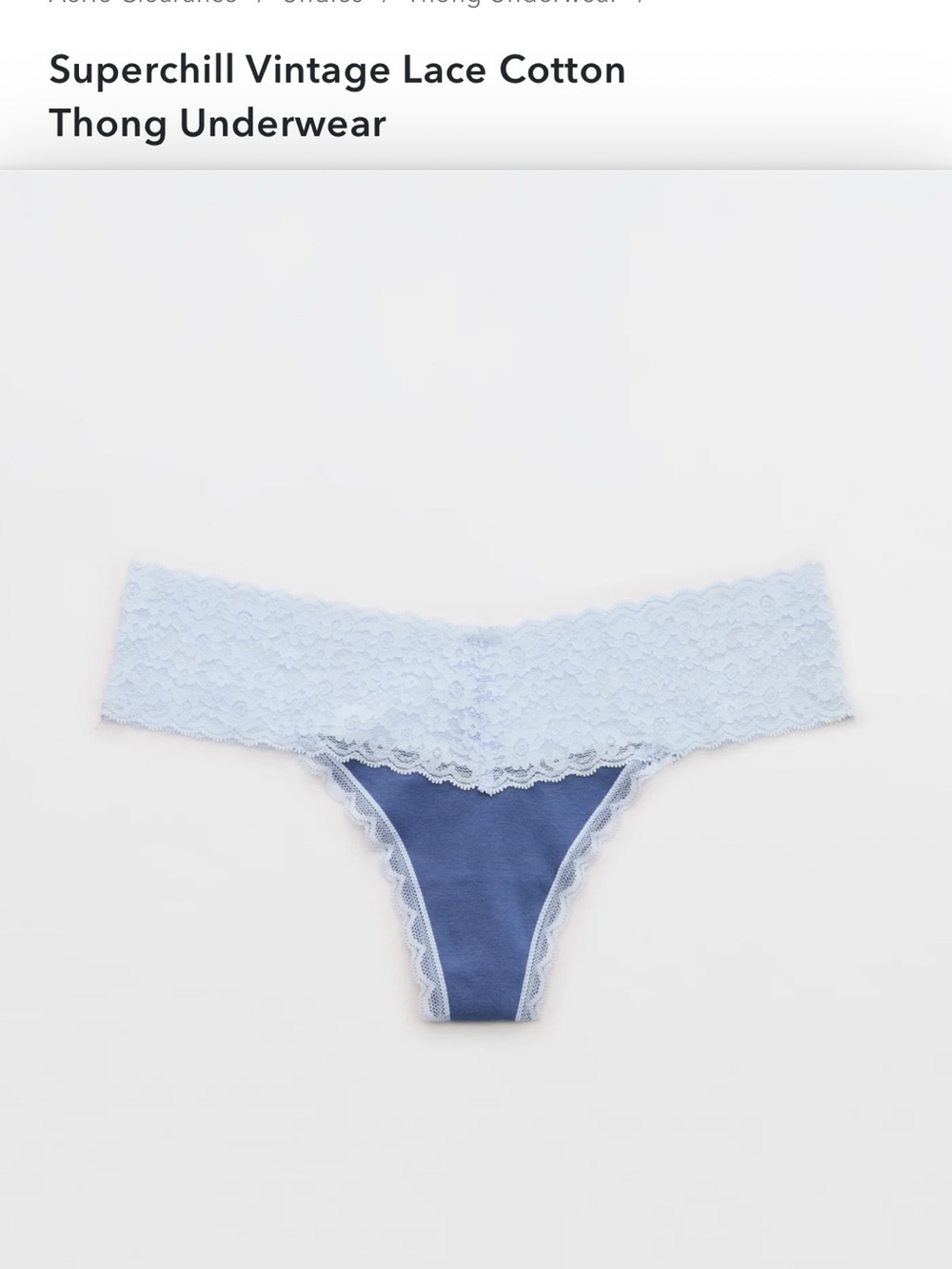 Aerie Superchill Cotton Thong Underwear 3 pack - NEW Unworn